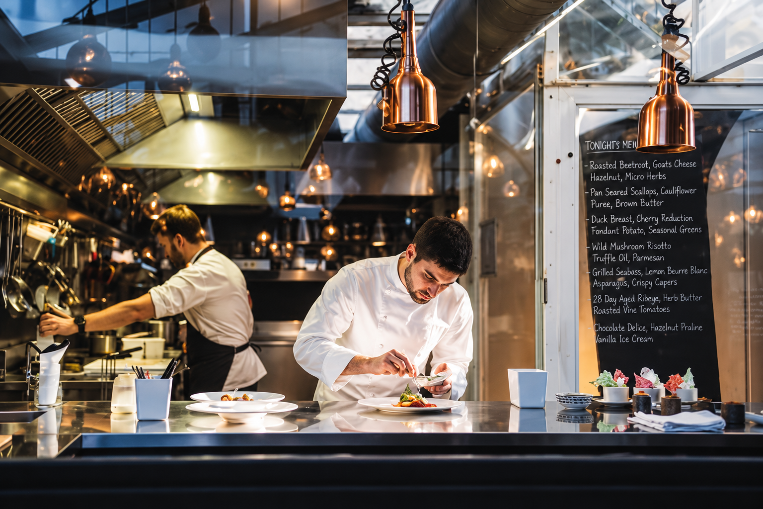 Kitchen team at work